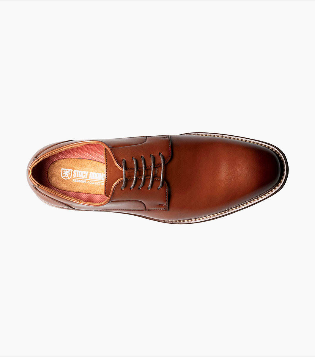 Stacy Adams MARLTON Plain Toe Oxford Cognac by Stacy Adams Shoes
