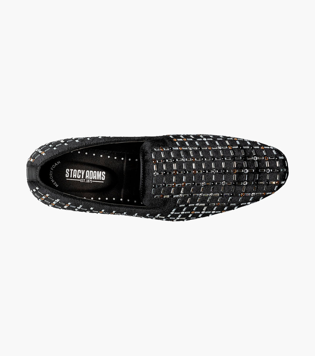 Stacy Adams STALLFORD Rhinestone Slip On Black Multi by Stacy Adams Shoes