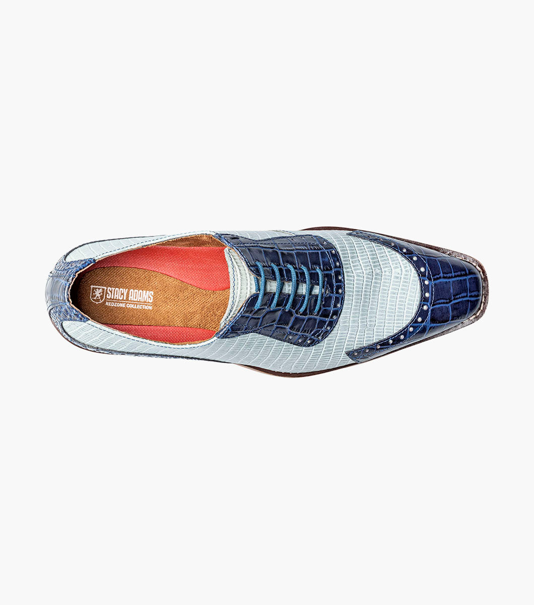 Stacy Adams TARANGO Modified Cap Toe Oxford Dark Blue Multi by Stacy Adams Shoes