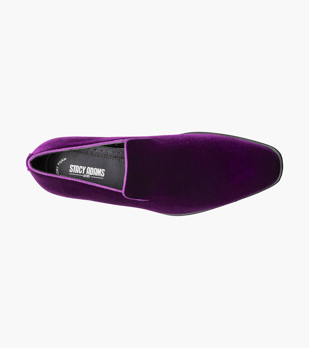 Stacy Adams SAVIAN Plain Toe Velour Slip On by Stacy Adams Shoes
