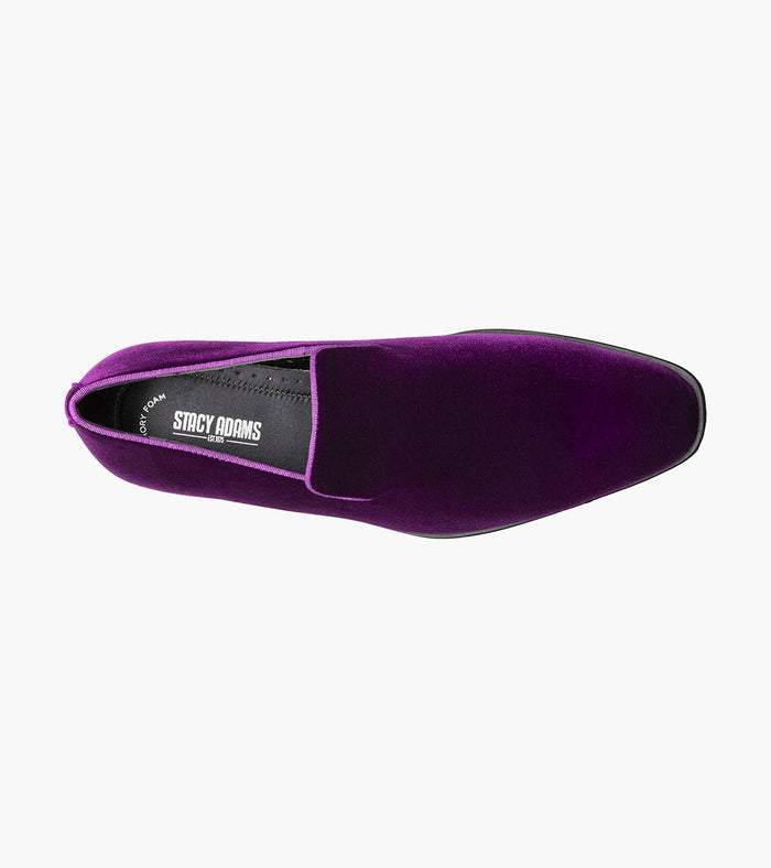 Stacy Adams SAVIAN Plain Toe Velour Slip On by Stacy Adams Shoes
