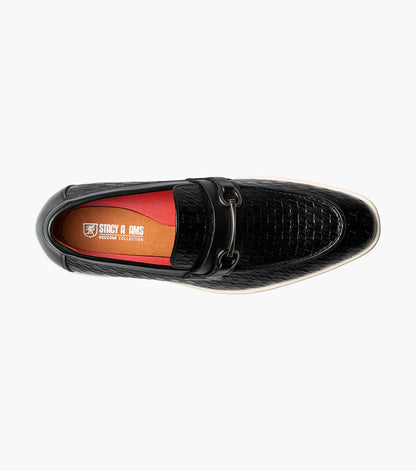 Stacy Adams SALYER Moc Toe Bit Slip On Black by Stacy Adams Shoes