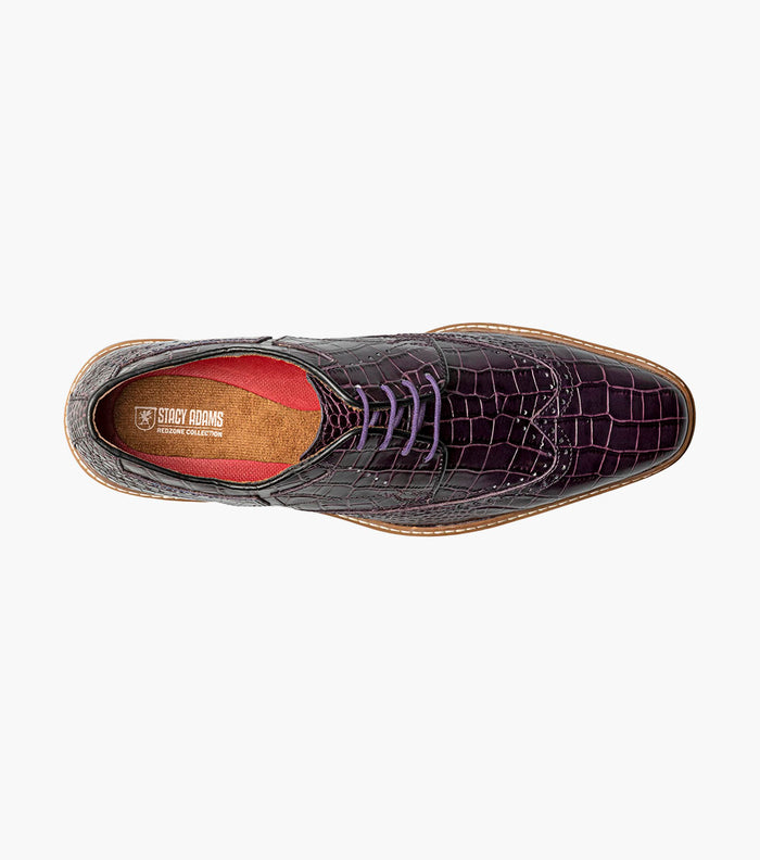 Stacy Adams ALARIO Wingtip Oxford Purple by Stacy Adams Shoes