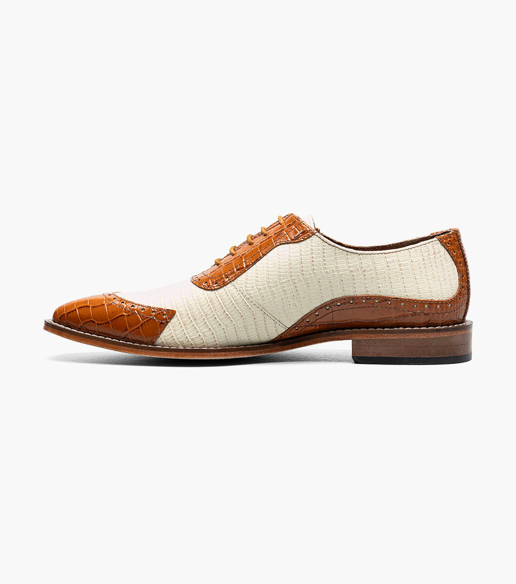 Stacy Adams TARANGO Modified Cap Toe Oxford Tan Multi by Stacy Adams Shoes