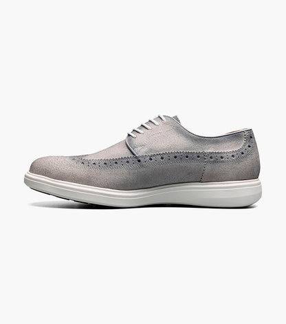 Stacy Adams TRUDELL Wingtip Lace Up Light Gray by Stacy Adams Shoes