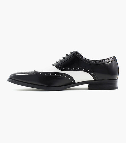 Stacy Adams TINSLEY Wingtip Oxford Black w/White by Stacy Adams Shoes