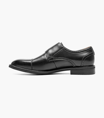 Stacy Adams BOSWELL Cap Toe Double Monk Strap Black by Stacy Adams Shoes