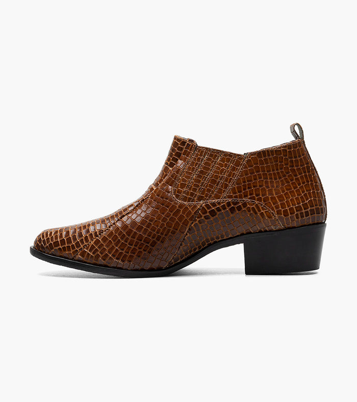 Stacy Adams SANDOVAL Cuban Heeled Boot Cognac by Stacy Adams Shoes