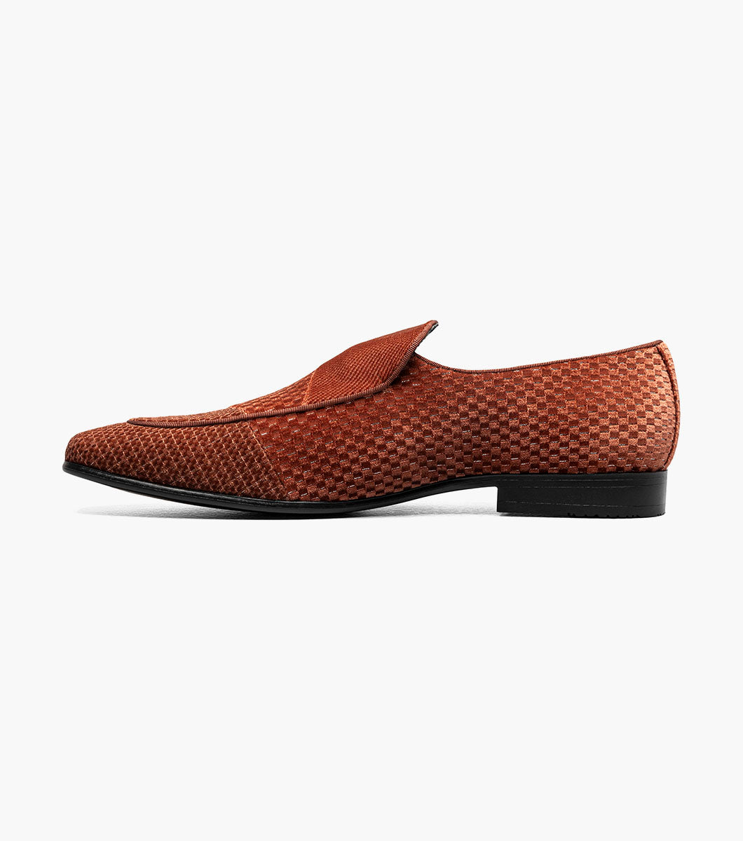 Stacy Adams SHAPSHAW Velour Moc Toe Slip On Cognac by Stacy Adams Shoes