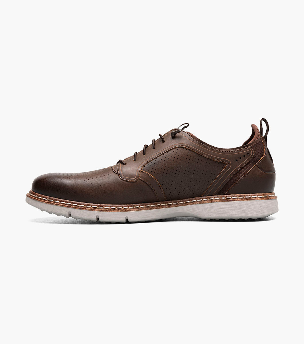Stacy Adams SYNC Plain Toe Elastic Lace Up Brown CH by Stacy Adams Shoes