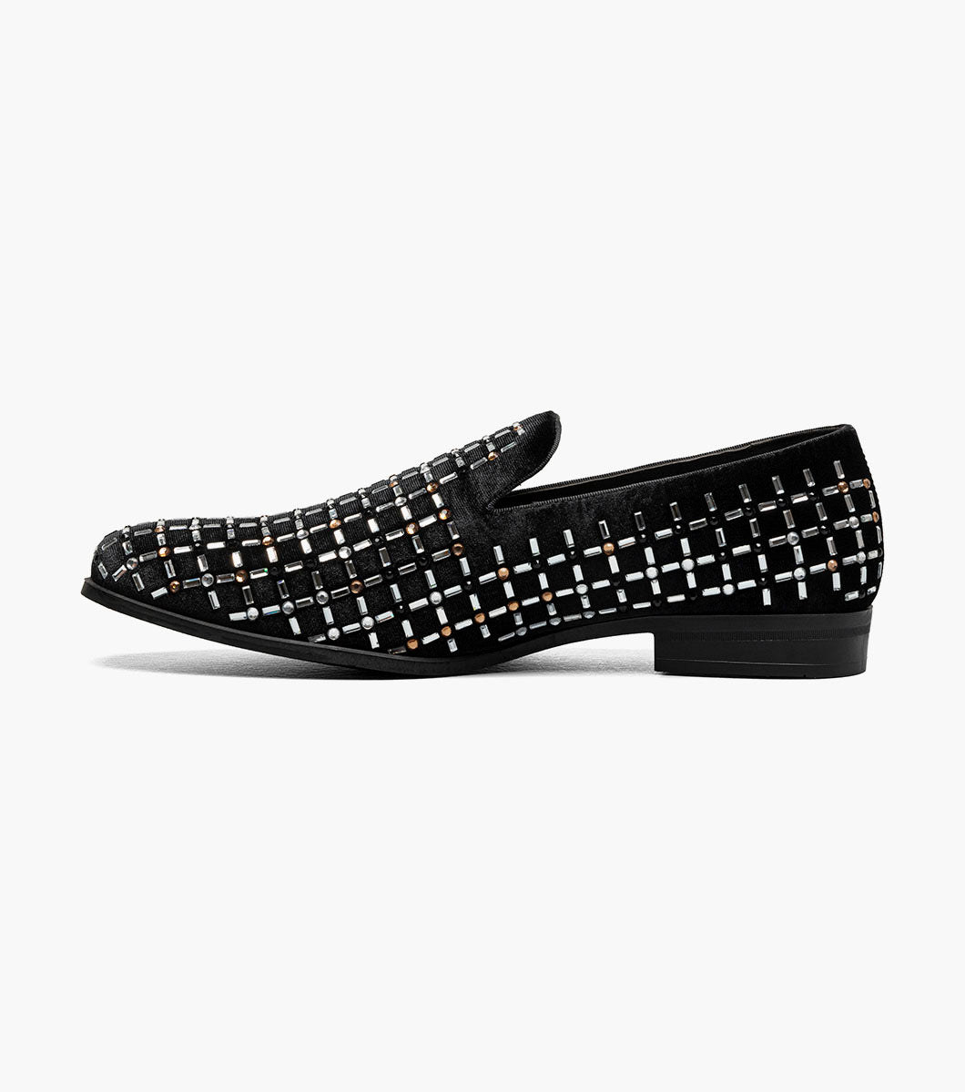Stacy Adams STALLFORD Rhinestone Slip On Black Multi by Stacy Adams Shoes