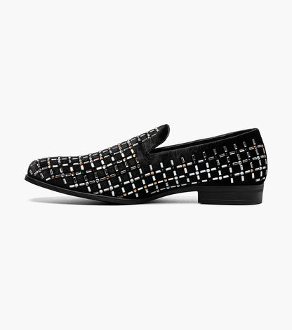 Stacy Adams STALLFORD Rhinestone Slip On Black Multi by Stacy Adams Shoes