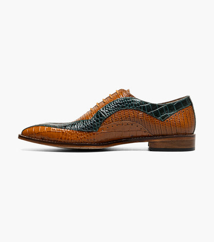 Stacy Adams TALLERO V-Tip Oxford Tan Multi by Stacy Adams Shoes