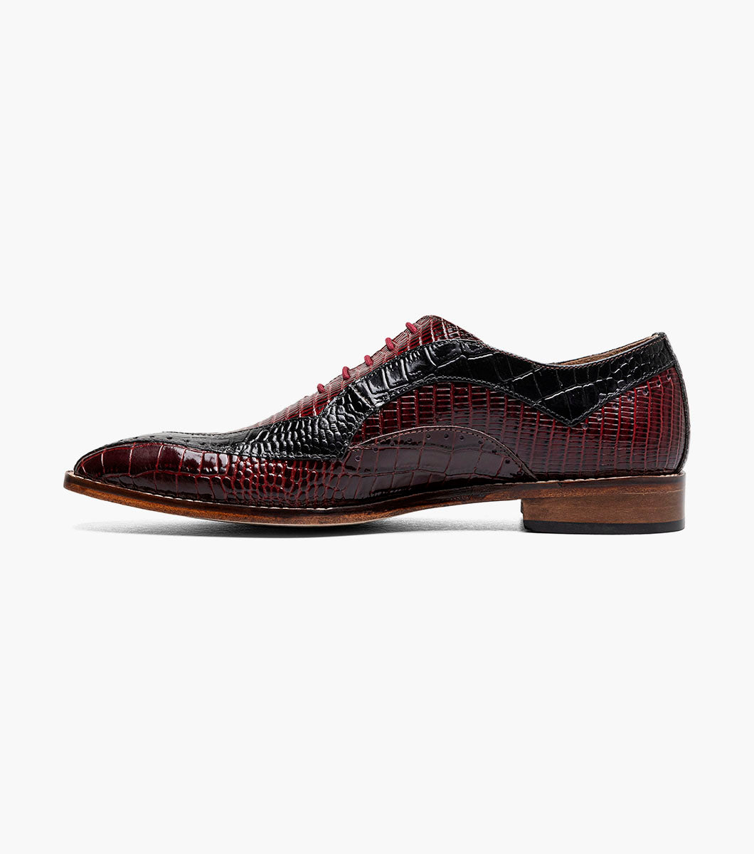 Stacy Adams TALLERO V-Tip Oxford Burgundy Multi by Stacy Adams Shoes