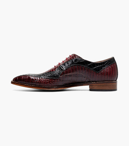 Stacy Adams TALLERO V-Tip Oxford Burgundy Multi by Stacy Adams Shoes