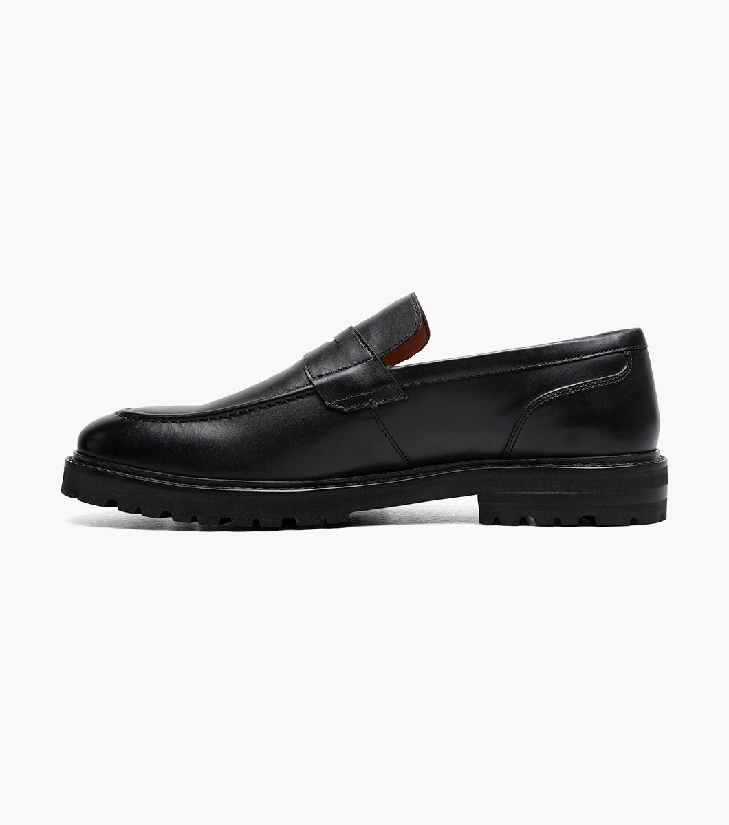 Stacy Adams HAYES Moc Toe Penny Slip On Black by Stacy Adams Shoes