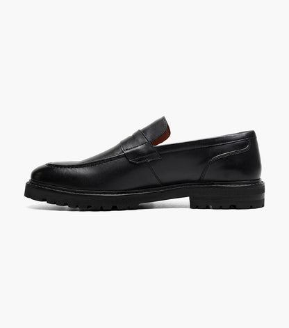 Stacy Adams HAYES Moc Toe Penny Slip On Black by Stacy Adams Shoes