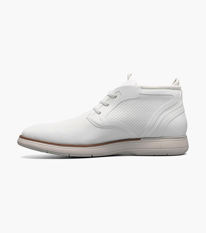 Stacy Adams EASTMONT Plain Toe Elastic Lace Chukka Boot White by Stacy Adams Shoes