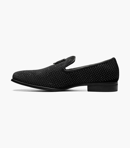 Stacy Adams SWAGGER Studded Slip On Black by Stacy Adams Shoes