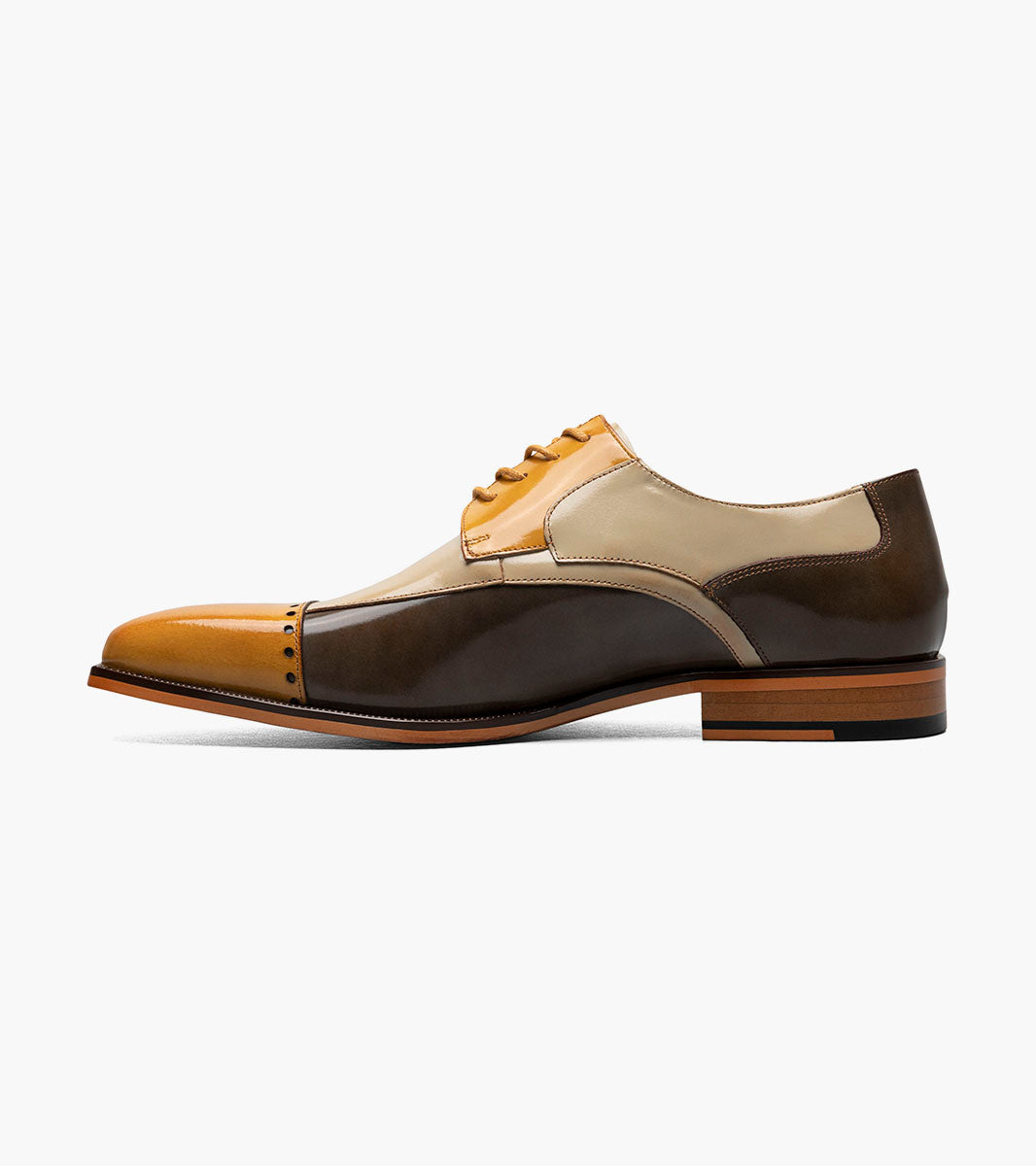 Stacy Adams PLAZA Modified Cap Toe Oxford Olive Multi by Stacy Adams Shoes