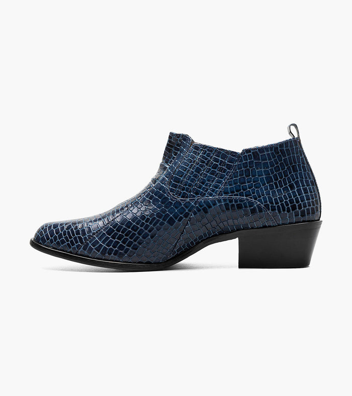 Stacy Adams SANDOVAL Cuban Heeled Boot Navy by Stacy Adams Shoes