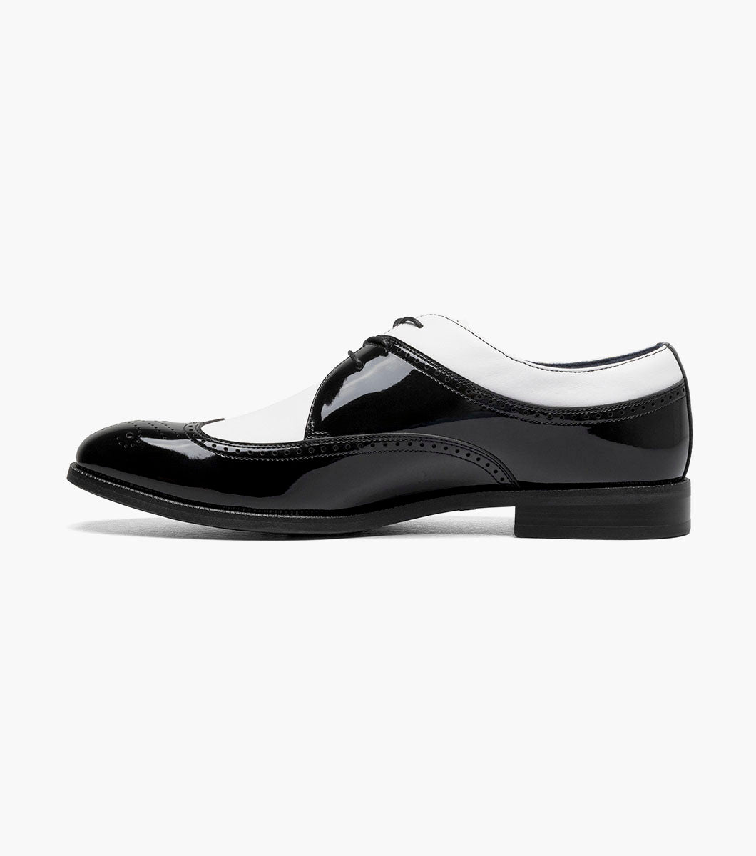 Stacy Adams DAYTON II Wingtip Oxford Black w/White by Stacy Adams Shoes