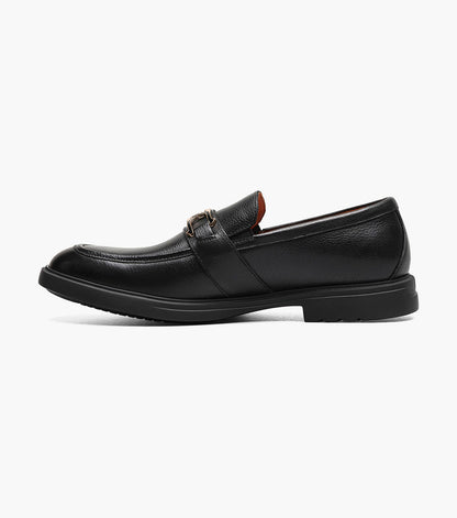 Stacy Adams TODRIDGE Moc Toe Bit Slip On Black Tumbled by Stacy Adams Shoes