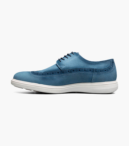 Stacy Adams TRUDELL Wingtip Lace Up Light Blue by Stacy Adams Shoes