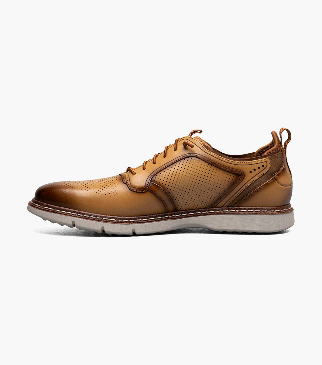 Stacy Adams SYNC Plain Toe Elastic Lace Up Natural by Stacy Adams Shoes