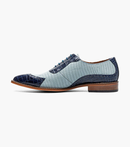 Stacy Adams TARANGO Modified Cap Toe Oxford Dark Blue Multi by Stacy Adams Shoes