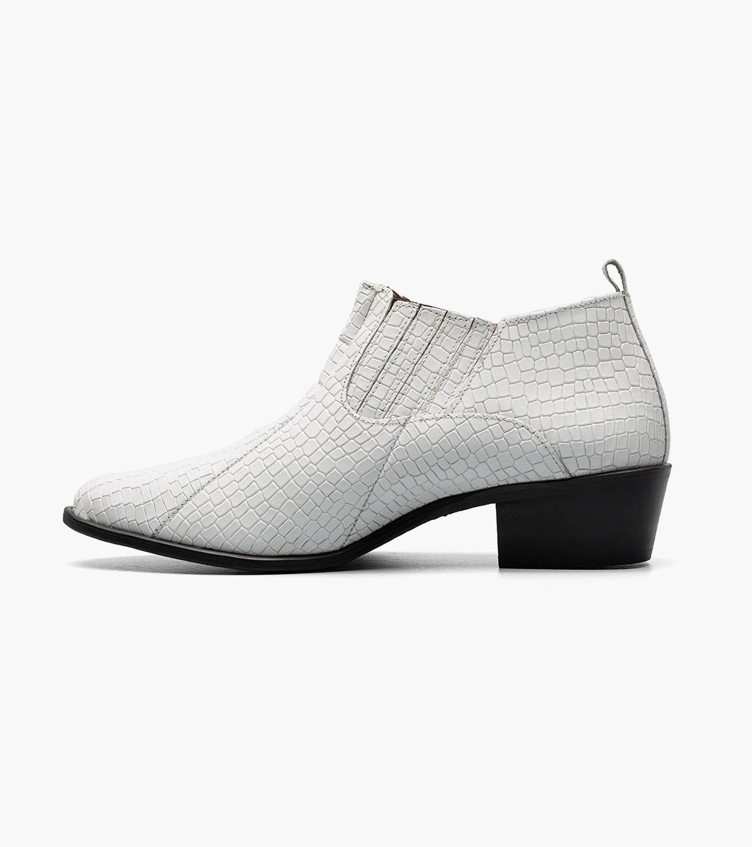 Stacy Adams SANDOVAL Cuban Heeled Boot White by Stacy Adams Shoes