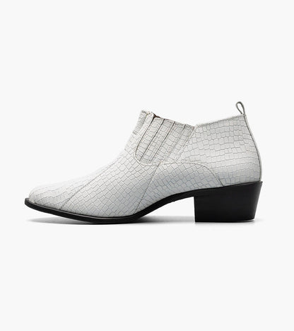 Stacy Adams SANDOVAL Cuban Heeled Boot White by Stacy Adams Shoes