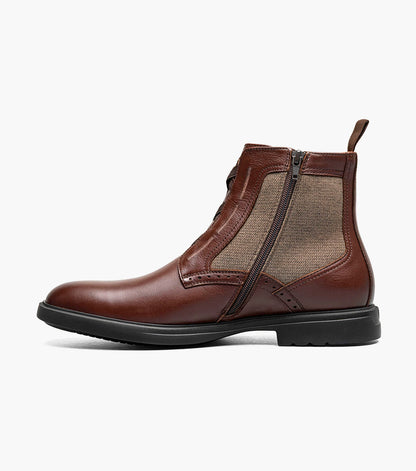 Stacy Adams THOMPSON Plain Toe Elastic Lace Boot Brown by Stacy Adams Shoes