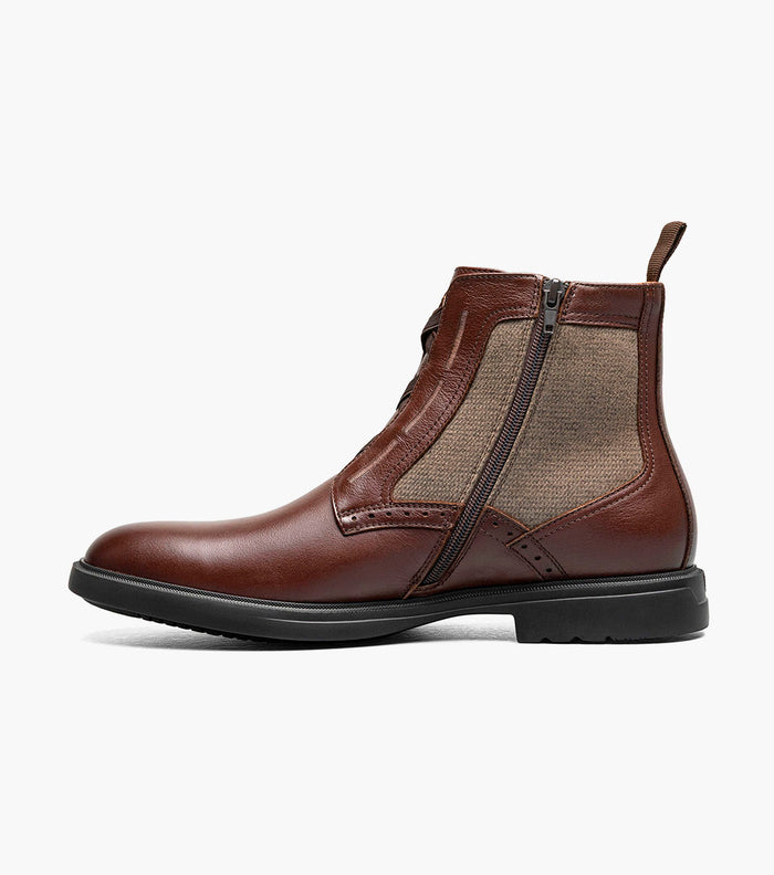 Stacy Adams THOMPSON Plain Toe Elastic Lace Boot Brown by Stacy Adams Shoes