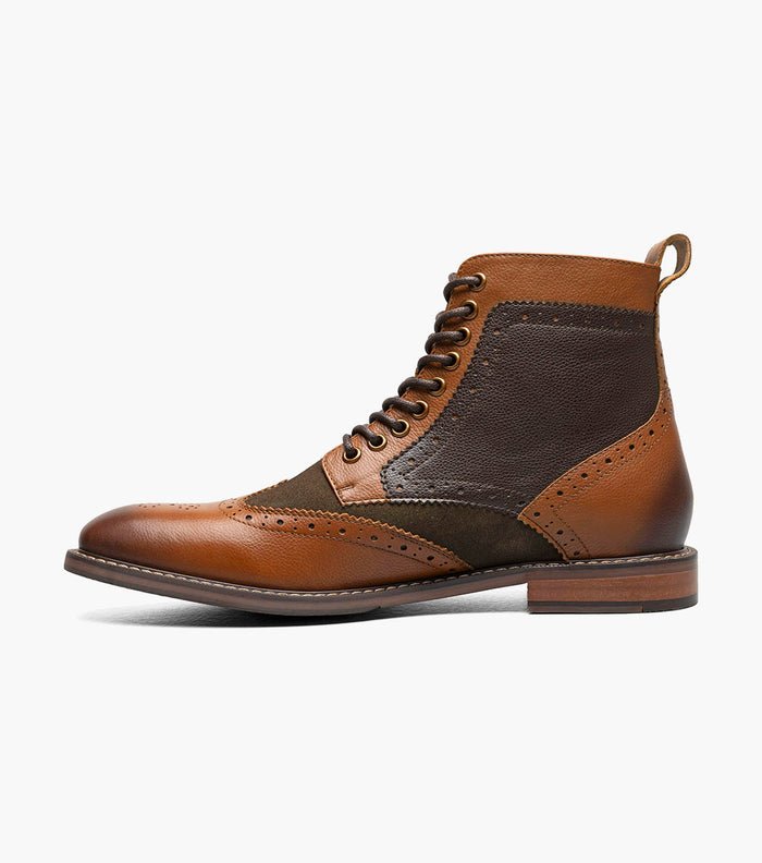Stacy Adams FINNEGAN Wingtip Lace Up Boot Olive Multi by Stacy Adams Shoes