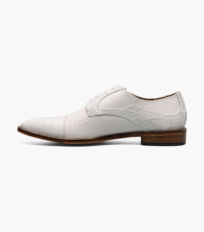 Stacy Adams TEDESCO Cap Toe Oxford White by Stacy Adams Shoes