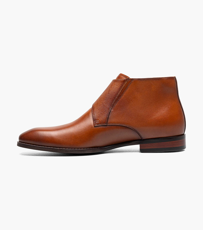 Stacy Adams KAIUS Plain Toe Double Monk Strap Boot Cognac by Stacy Adams Shoes