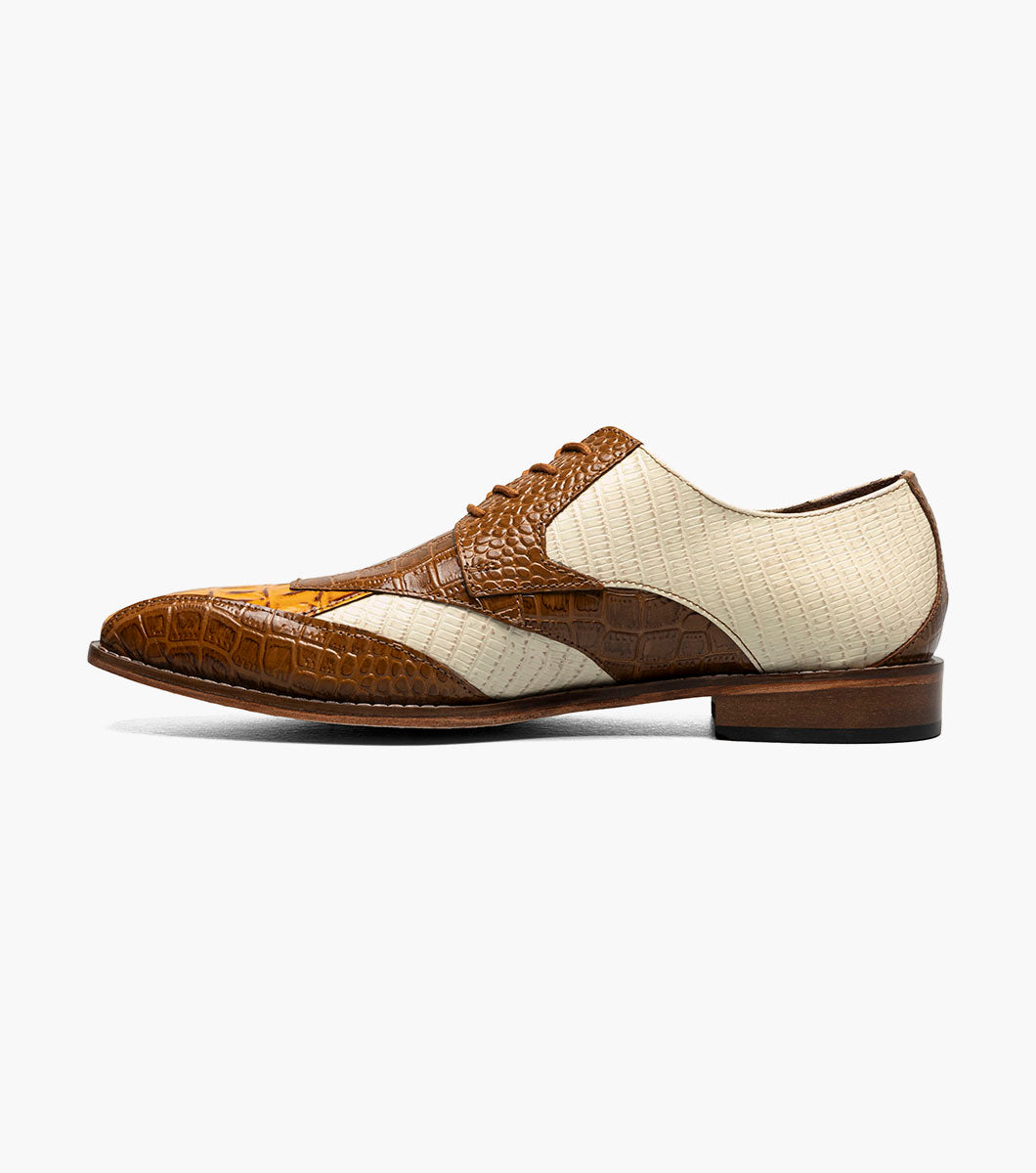 Stacy Adams TRISTANO Modified Bike Toe Oxford Tan Multi by Stacy Adams Shoes