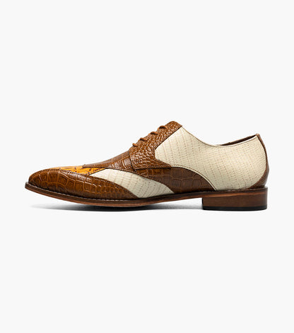 Stacy Adams TRISTANO Modified Bike Toe Oxford Tan Multi by Stacy Adams Shoes