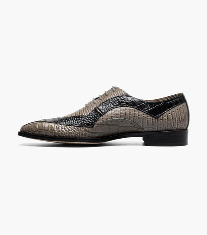 Stacy Adams TALLERO V-Tip Oxford Black/Gray by Stacy Adams Shoes