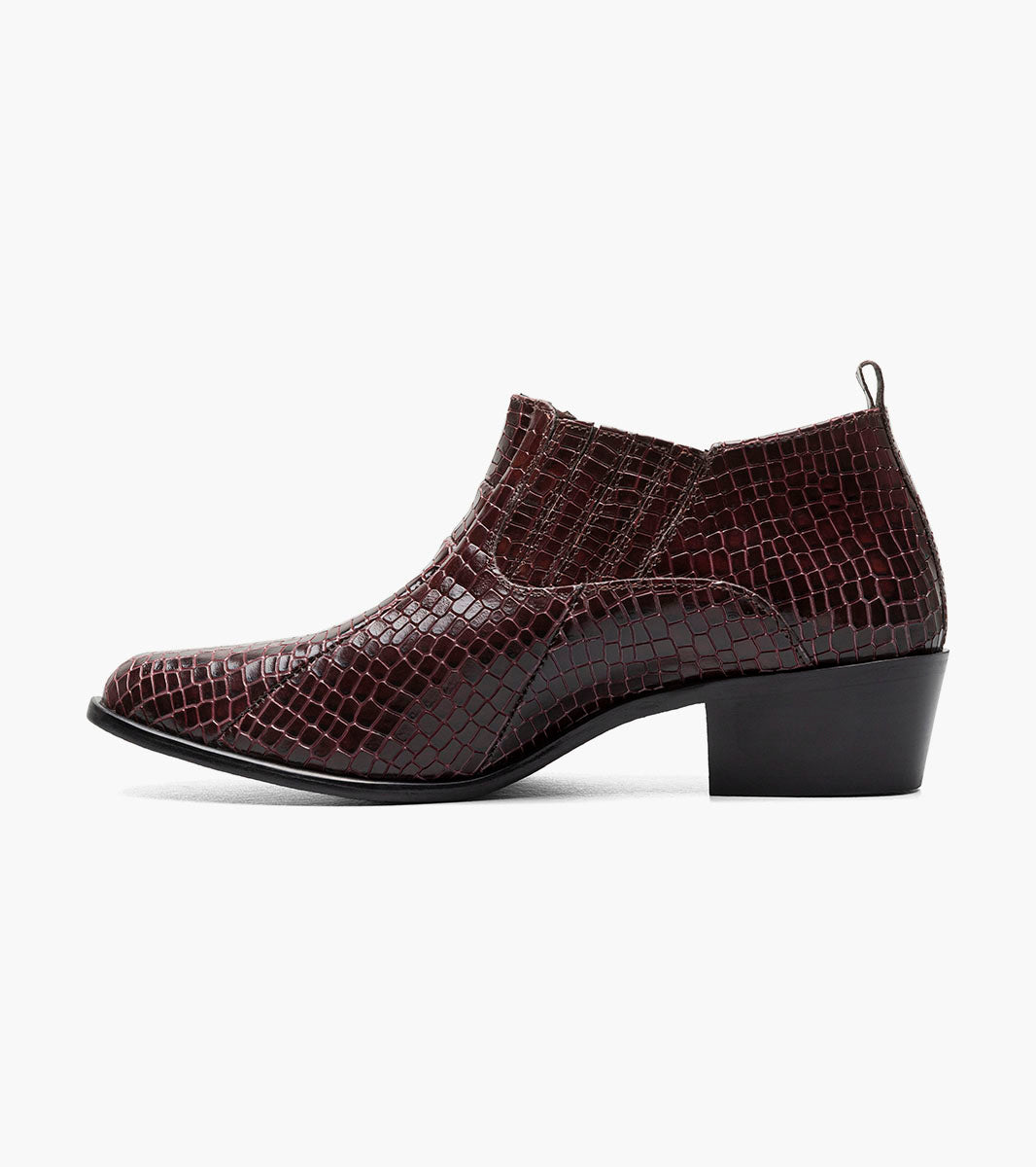 Stacy Adams SANDOVAL Cuban Heeled Boot Burgundy by Stacy Adams Shoes