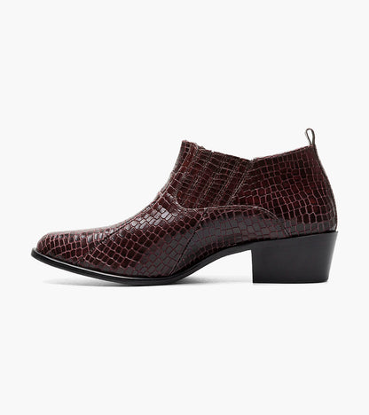 Stacy Adams SANDOVAL Cuban Heeled Boot Burgundy by Stacy Adams Shoes