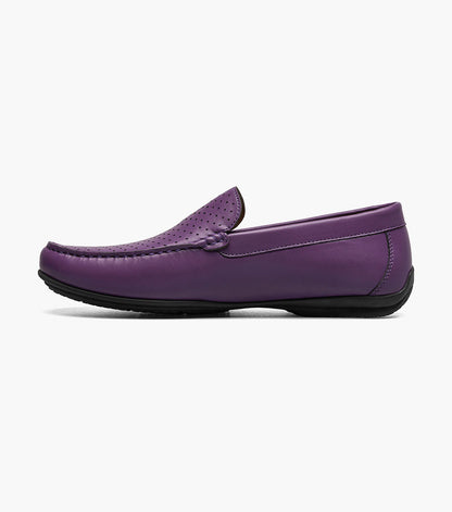 Stacy Adams CONROY Moc Toe Perf Slip On Purple by Stacy Adams Shoes