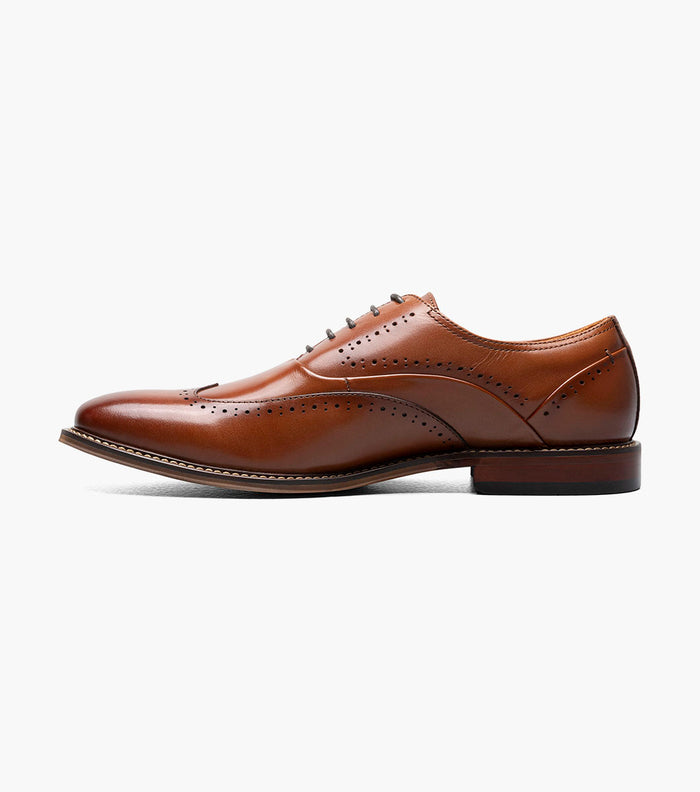 Stacy Adams MACARTHUR Wingtip Oxford Cognac by Stacy Adams Shoes