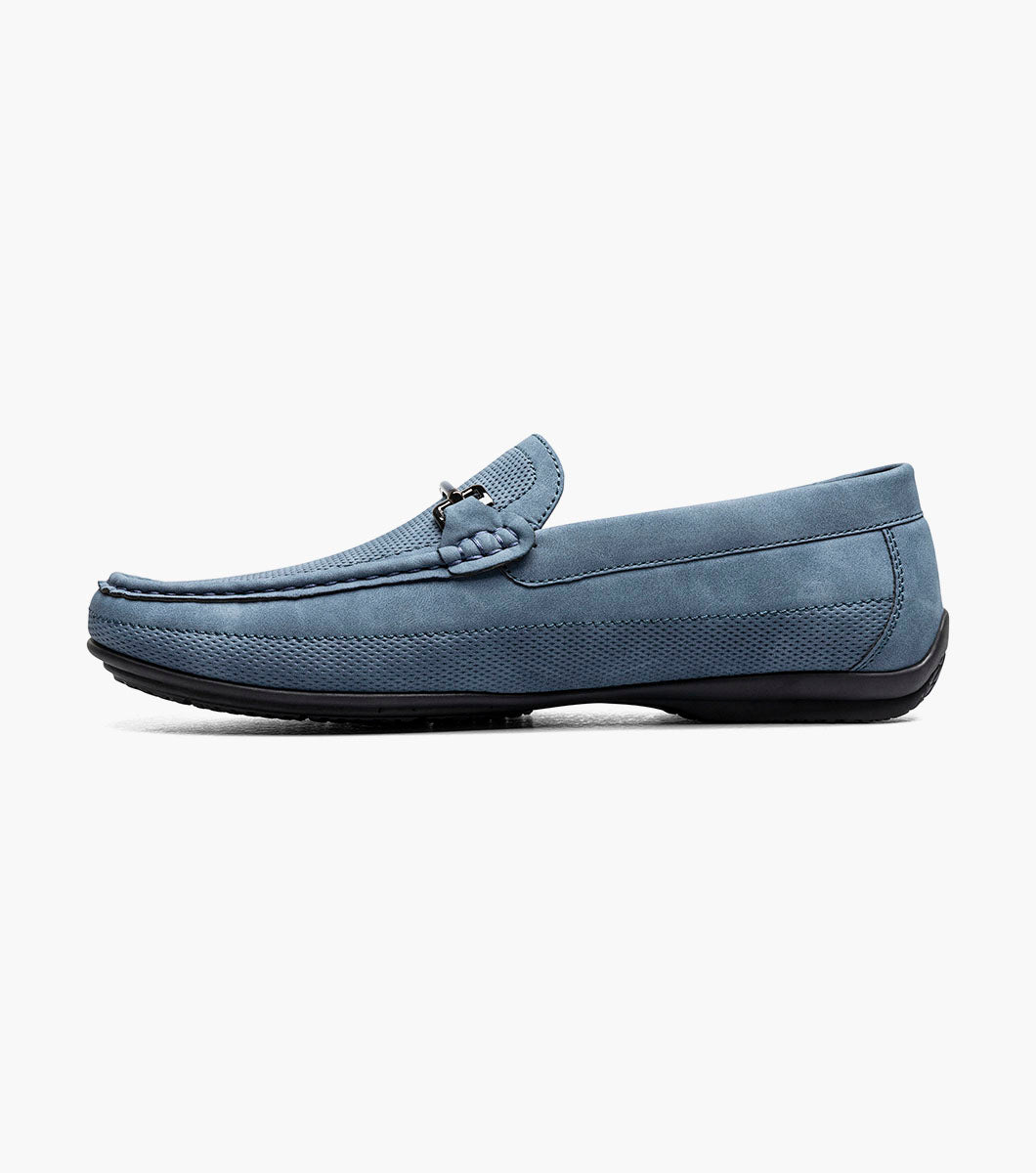 Stacy Adams COLTON Moc Toe Bit Slip On Navy by Stacy Adams Shoes