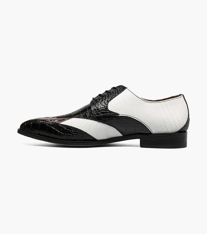 Stacy Adams TRISTANO Modified Bike Toe Oxford Black/Grey by Stacy Adams Shoes
