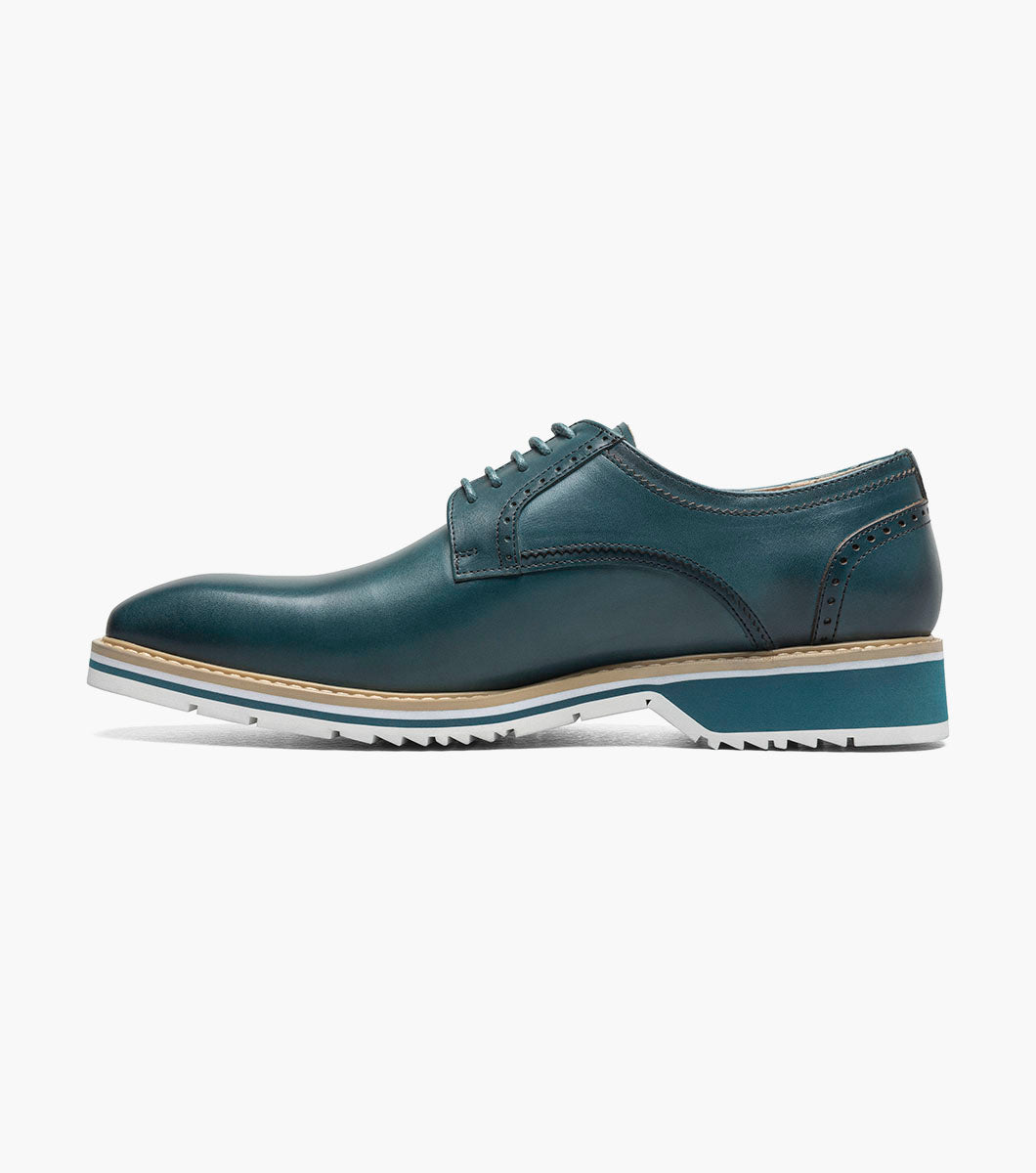 Stacy Adams BARRINGER Plain Toe Oxford Teal by Stacy Adams Shoes