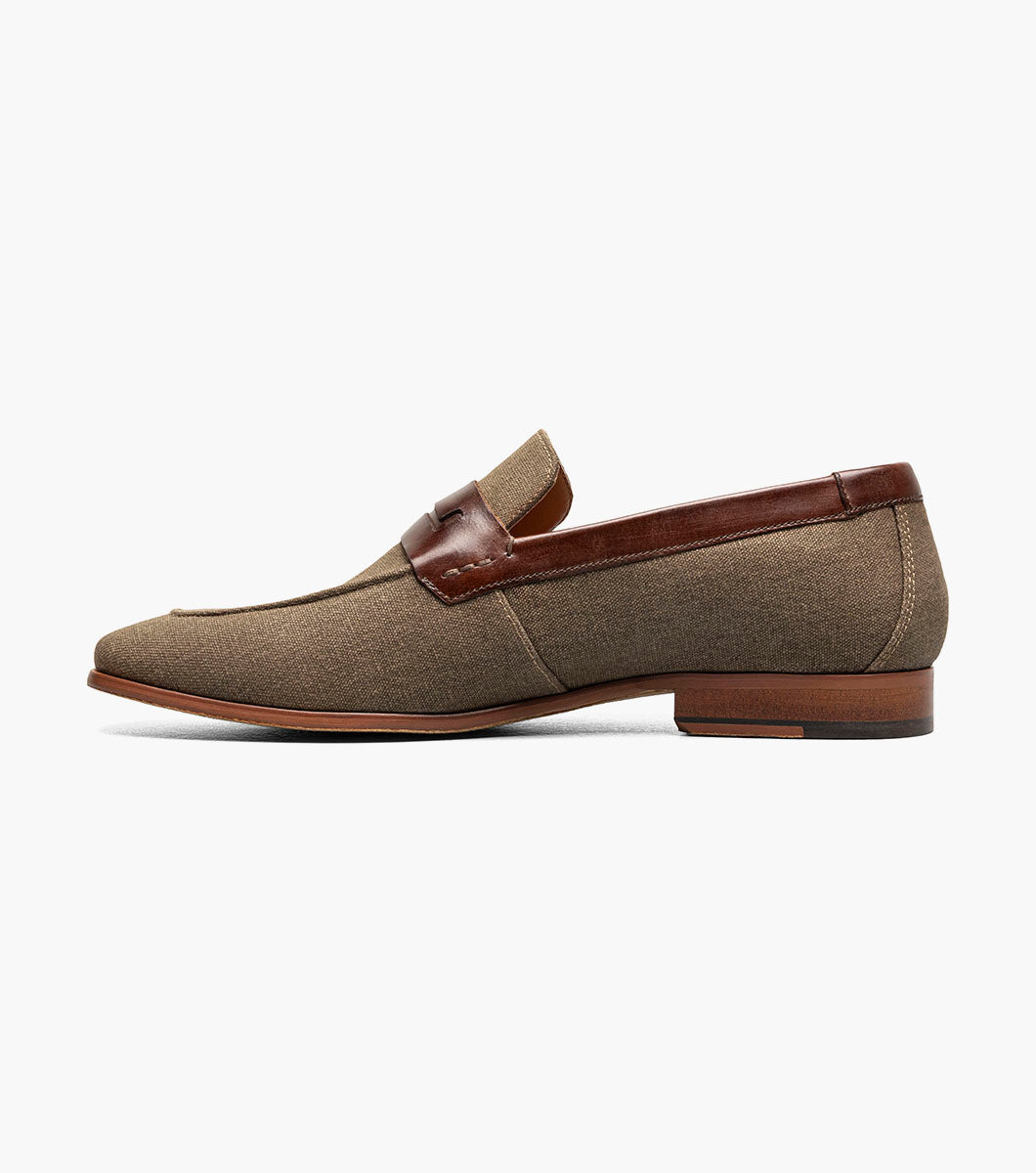 Stacy Adams GILL Moc Toe Saddle Slip On Mushroom Multi by Stacy Adams Shoes