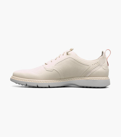 Stacy Adams SYNCHRO Plain Toe Elastic Lace Up Cream by Stacy Adams Shoes