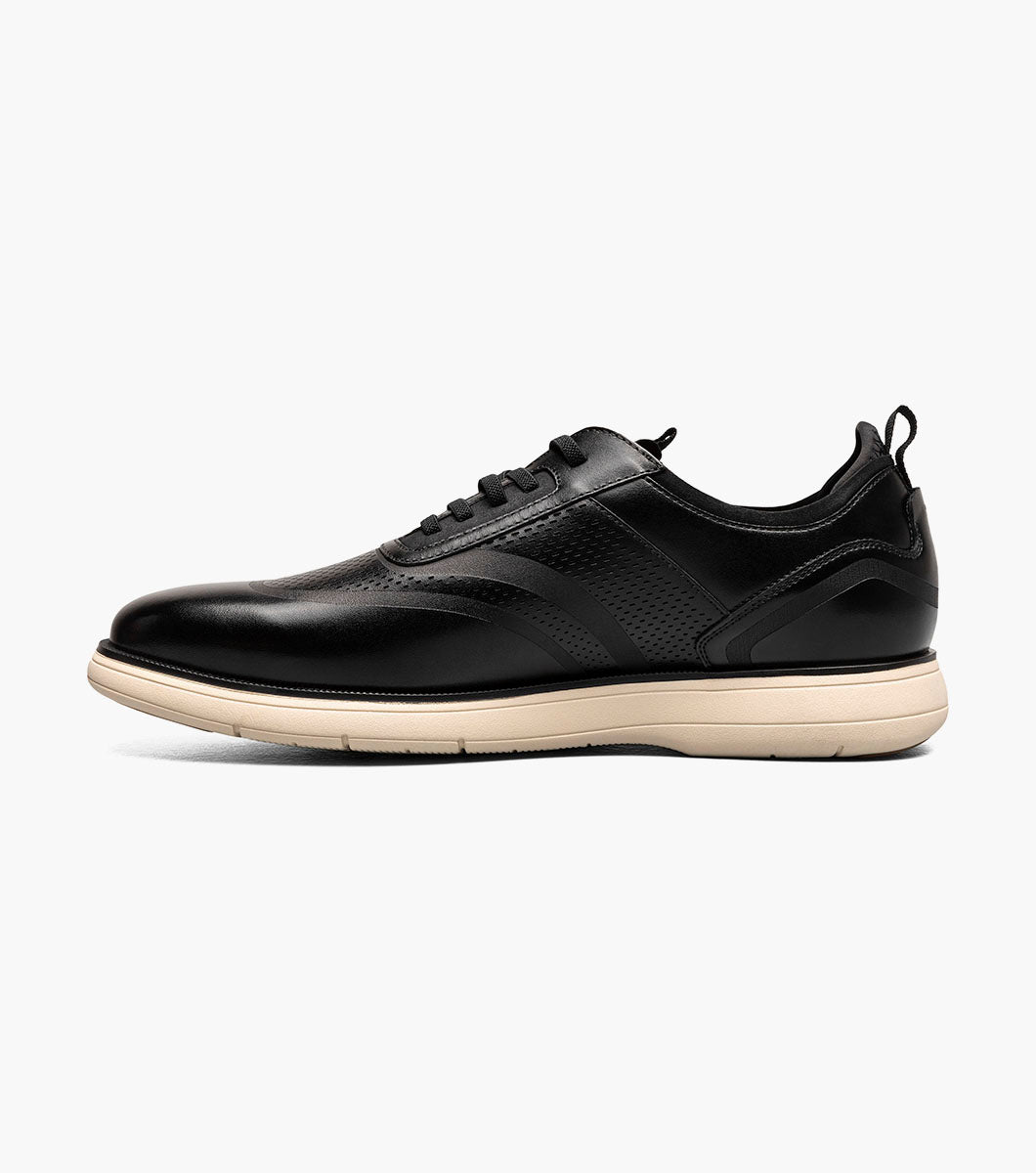 Stacy Adams EDGEWOOD Wingtip Elastic Lace Up Black by Stacy Adams Shoes